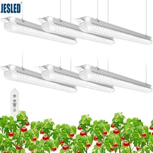 5000K Full Spectrum Plant Grow Light 1~8FT 20~150W LED Tube 3 Modes Timing Linkable T8 Integrated Growth Lamp Indoor Farming Veg