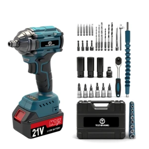 21V MTD Dual-Function Rechargeable Lithium-Ion Electric Impact Wrench, Screwdriver, Household Convenient Disassembly Tool