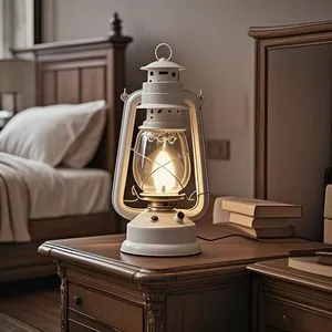 LED Night Light with European Style Touch Control Warm White Middle Size USB Rechargeable & Dimmable Home Cozy Ambiance