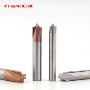 HANDERK Hrc55 Inner R Milling Cutter 4 Flute Tungsten Carbide End Mill Set for CNC Cutting Tool