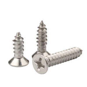 Class10.9&12.9 Grade Silver Plated Flat Head Self Tapping Screws (Metric Stainless Steel) for Multi-purpose Gypsum Board Floor