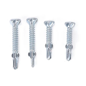 Zhunte China Manufacturer Cement Board Use Non-slip Hex Washer Head Zinc Plated 3-Year Warranty Tapping Screws with Ears Wing