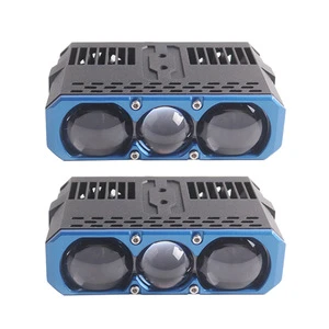 Three New High Power 90W 6000K White Light Lens Light Type Middle Grid Lamp Daytime Running Light Work Light 12V