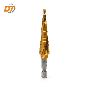 DT HSS Step Metal Drill Bit 1/8-1/2 Inch Spiral Flute 1/4