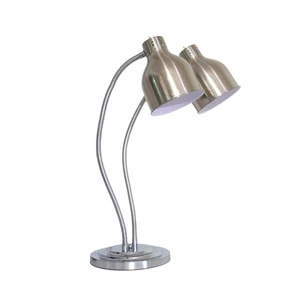 Stainless Steel Double Head Silver Heat Lamp Food Warmer With Cheap Price Stocked Golden Buffet Food Heating Lamp Food Display