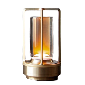 Modern USB Rechargeable RGB LED Table Lamp Portable Aluminum Crystal Body Metal Shade Customized for Restaurant Bar Club Reading