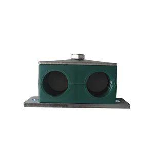 DIN3015 Light Duty Double Hole Plastic Pipe Clamp Extended Base Plate Strong Locking Durable Vibration Resistant Anti-Loosening