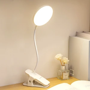 Modern Bedside Table Lamp Flexible Goose Neck Led Book Reading Lamp Clip on Table Edge for Reading