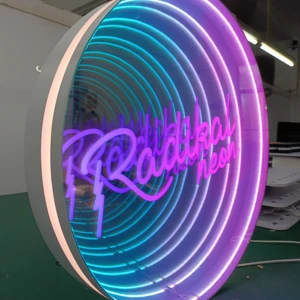 Infinity LED Led-illuminated Signs Advertising Equipment Light Box Advertising Light Box Modern Reflecting Wall Decoration