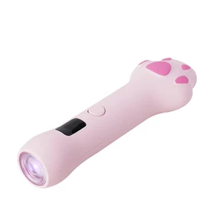Rechargeable One-Word UV Lamp for Nail Gel Curing Red Light Phototherapy Non-Blackening Handheld Plastic Cat Paw Display MZ01