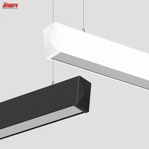 Modern Minimalist LED Linear Office Light Aluminum Profile Hanging Lamp for Commercial Workspace Meeting Room