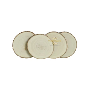 Decorative Round Pine Tree Wood Slices Unpolished Natural Wood For Home And Event Decor