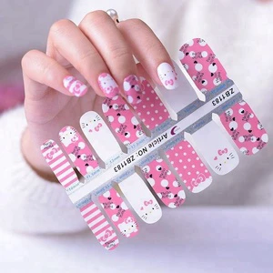 Nail Art Polish Stickers Huizi Fashion Style Hello Kitty Eco-friendly Fashionable Nail Beauty Products Paper Card+opp Bag 500pcs