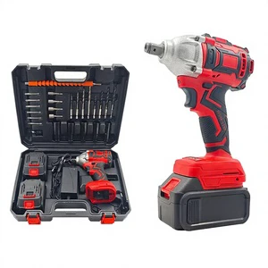 Professional Industrial Grade 21V DIY Cordless Impact Wrench Set with Brushless Motor Lithium-ion Battery and 400 Nm Max Torque