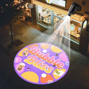 Custom Logo Gobo Projector Outdoor Waterproof 40W-200W LED Advertising Display Lights Stop Warning Arrow Light Booth Shop Sign