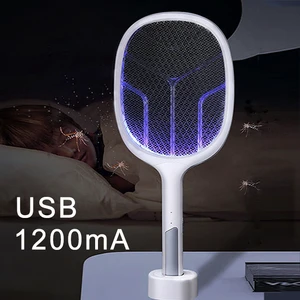 Hot Sales 2 in 1 Functional USB Rechargeable Bug Zapper Electric Fly Insect Swatter for Pest Control