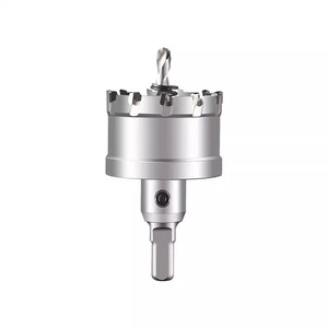 HEMAI Carbide-Tipped Industrial-Grade Metal Core Drill Bit 100mm Total Length Wear-Resistant Silver/Customized Finish