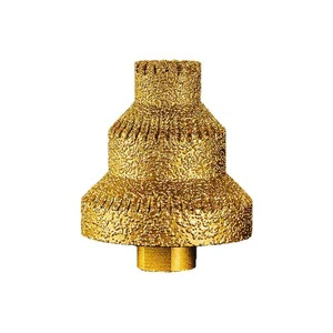 Industrial Vacuum Brazed Diamond Serrated Step Chamfer Drill Bits for Stone Tile