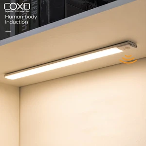 COXO Led Light for Cabinet Kitchen 3 Colors Stepless Dimming Luz Led Con De Movimiento PIR Motion Sensor Led Cabinet Lights