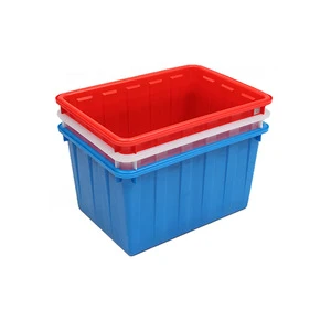 120L Plastic Square Box For Fish And Shrimp Aquaculture Rectangular PE Blue Water Tank
