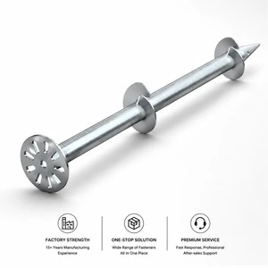 Thick Wall Hot Dipped Galvanized Carbon Steel Helix Ground Anchor Screw With U Shape Flange Inch Thread