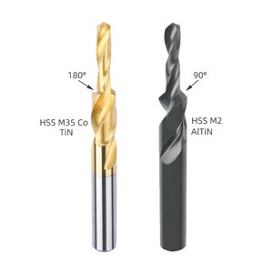 HSS M2 M35 Co Step Countersink Drill Bits with 90 180 Degrees for Stainless Carbon Steel Metal Cutting Drilling Tools