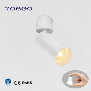 Indoor Modern Surface Mounted LED Spotlight, 350° Rotatable GU10 Downlight, Aluminum Body IP20