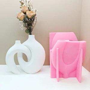 Nordic Ins Style Vase Molde De Silicona Para Concreto Yeso DIY Flower Pot Plaster Mould Home Decora Silicone Mold for Ceramics