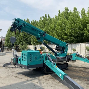 CE Certified 8 Ton Chinese Hydraulic Crawler Crane Multifunctional Mini Spider Crane Remote Control Foldable Spider Crane For