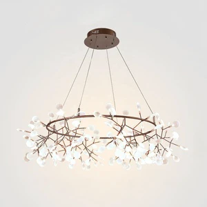Nordic D1050mm 135 Heads High Quality Stainless Steel Remote Control Dimmable LED Acrylic Modern Firefly Tree Branch Chandelier