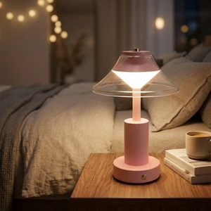 Modern LED Night Light with USB Charging Outdoor Decorative Table LampMini Reading Bedside Lamp with Touch Dimming