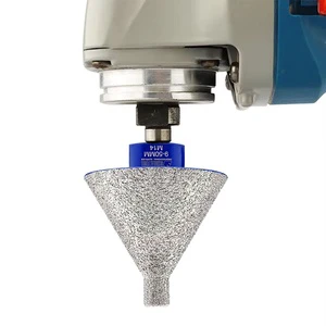 Diamond Beveling Chamfer Drill Bits Vacuum Brazed Milling Bits for Trim & Enlarge Exit Hole Existing Drill Bit