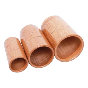 Natural Chinese Traditional Strong Suction Dredge Channels Environmentally Friendly No Cracking Bamboo Thumb Cupping Cup Set