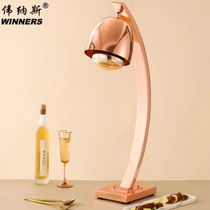 WINNERS Rose Gold Silver Stainless Steel Food Warmer Lamp Food Heat Preserving Lamp Buffet Lights for Hotel