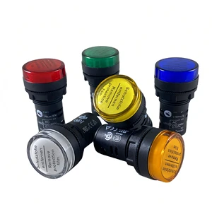 22MM Plastic LED Indicator Light Multicolor 12V 24V 110V 220V 240V 380V Warning LED Indicator Light