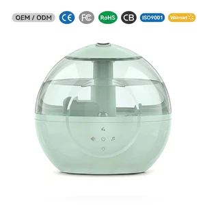 Spherical 3 in 1 Baby Side Bed Ultrasonic White Noise air Humidifier for Baby Room With Lullaby Music 7 Color Night Light