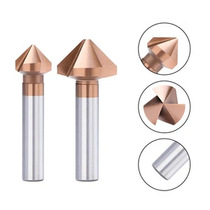 HSS Steel CNC Rectangular Countersink Drill Bit 3 Flute 90 Degree Chamfer 60MM M35