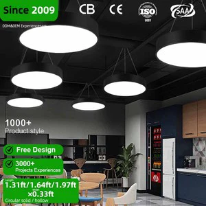 Modern Lighting Ceiling Chandeliers Pendant Lights Hanging Led Chandelier Circular Lamp for Ring Office Light