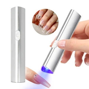 Portable Rechargeable Uv Led Lamp 3W Cordless Nail Dryer Portable Usb Cable Handheld Mini Nail Uv Lamp for Salon Manicure