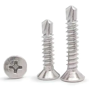 GB15856.2 Metric Stainless Steel Cross Recessed Countersunk Head Self-Drilling Screws with Tapping Screw Thread
