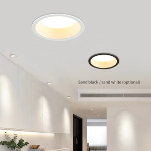 PNY High Quality Round Aluminum White Housing Deep Anti Glare Design Fixed Recessed LED Narrow Down Light for Apartment Lighting