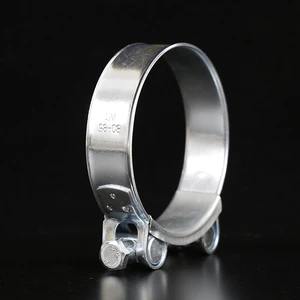Heavy Duty Galvanized Steel Single Bolt Solid Nut Pipe Clamp for Hose Single Bolt Solid Nut Clamps