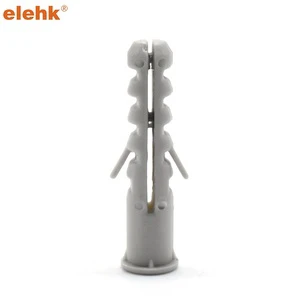 Elehk PE Grey Fish Anchor Wall Plug Expandable Plastic Dowel in 6mm 8mm 10mm Grey Dowel Bushing Fixings Arrow Fish