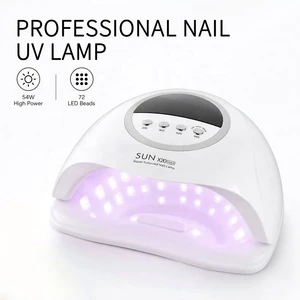 54W Nail UV LED Lamp with 72pcs Light Beads Portable Nail Dryer with Handle Fast Curing Gel Nail Polish Light for Salon Home Use