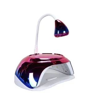 268W Two-in-One Portable Table Lamp & UV/LED Nail Dryer with 365nm Light Source and Dust Collector for Home & Salon Use