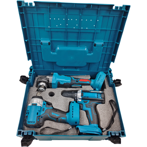 High Quality 21V Cordless Combo Power Tool Kits Hard Case Plastic Set Box Brushless Angle Grinders Electric Wrenches OEM