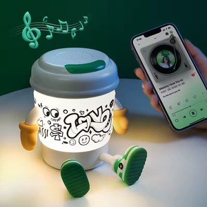 Creative Wireless Speaker Lighting Desk Light Bedroom Table Lamp Decoration Phone Holds Bedside Cute Night Light for Children