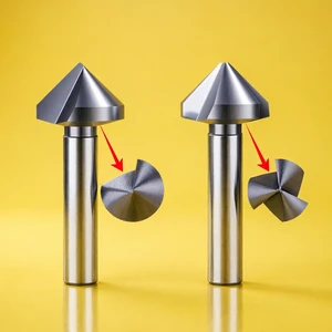 90° Titanium Coated Cobalt Steel Chamfer Cutter Single Three Edges Deburring Drill Tool Stainless Steel 45° Countersink Drill
