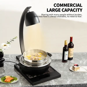 WINNERS Black Stainless Steel Independent Adjustable Angle Food Heat Preserving Lamp Buffet Service Heating Plate Food Warmer