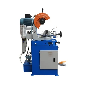 GEYU No Burr Hydraulic Semi-Automatic Pipe Cutting Machine-High Productivity Stainless Steel Blade (250-350mm) 1 Year Warranty